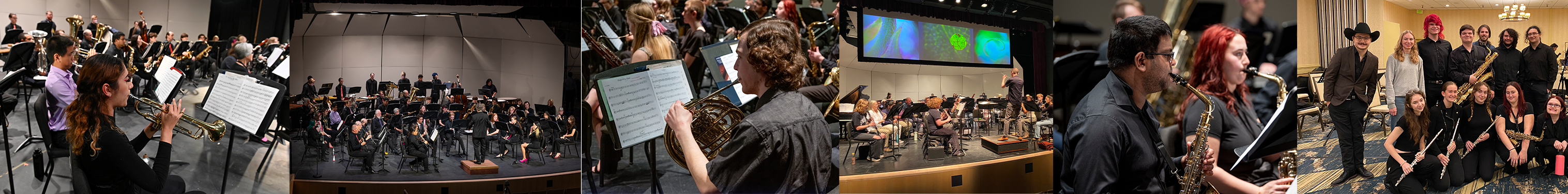 Banner of photos from SRJC Band